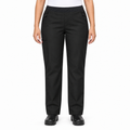 Pantalón de chef Red Kap 0P1W para mujer Negro, vista frontal en modelo de talla regular | color:negro