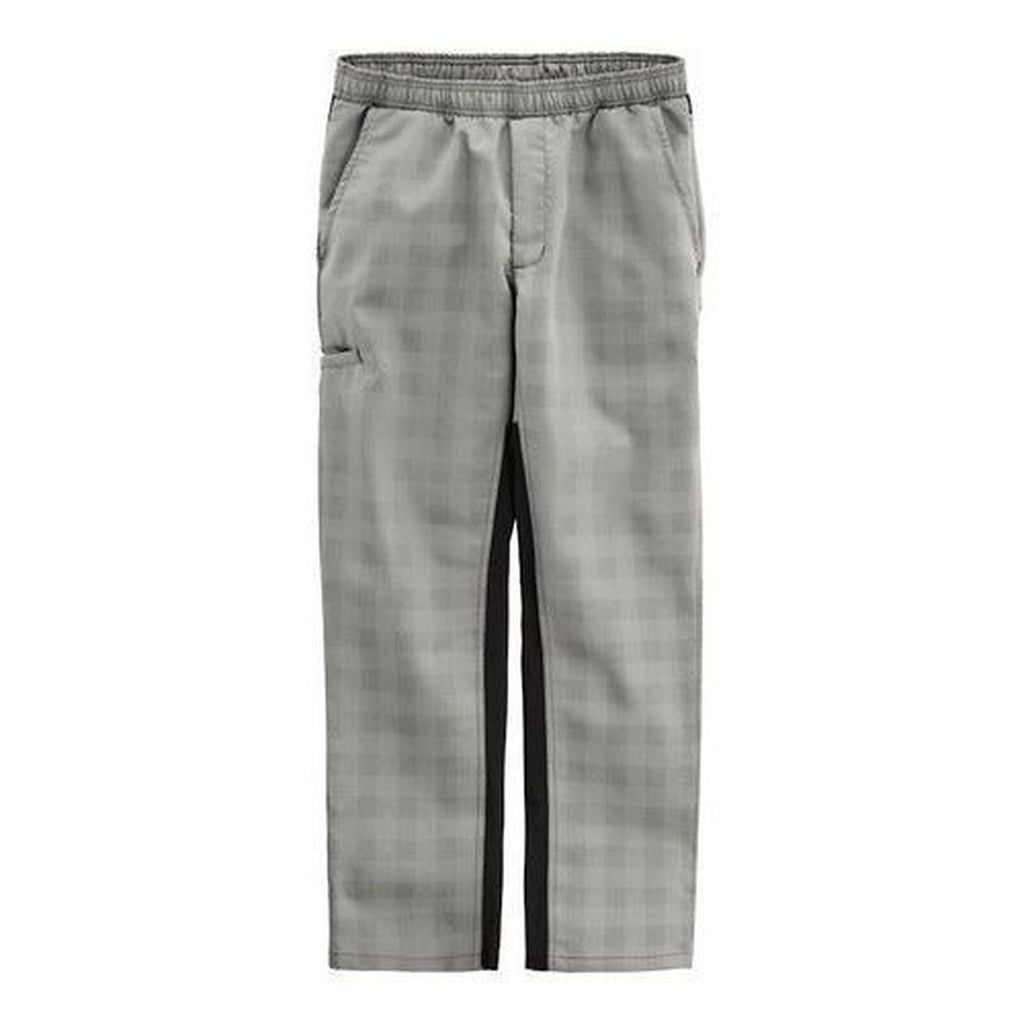 Pantalón de chef Red Kap 0P4M para hombre Cuadros Gris/Negro, vista frontal de la prenda
