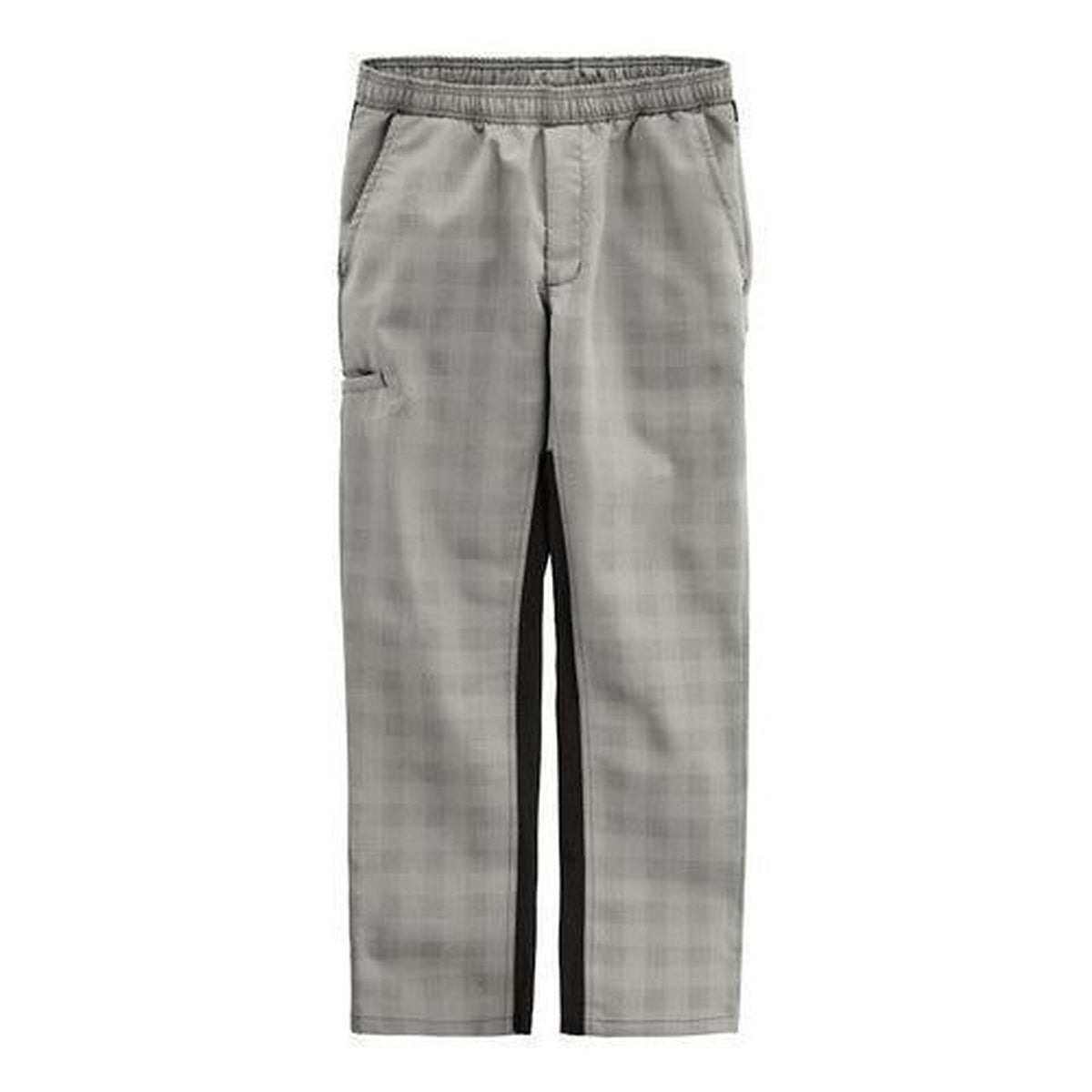 Pantalón de chef Red Kap 0P4M para hombre Cuadros Gris/Negro, vista frontal de la prenda | color:cuadros-gris-negro