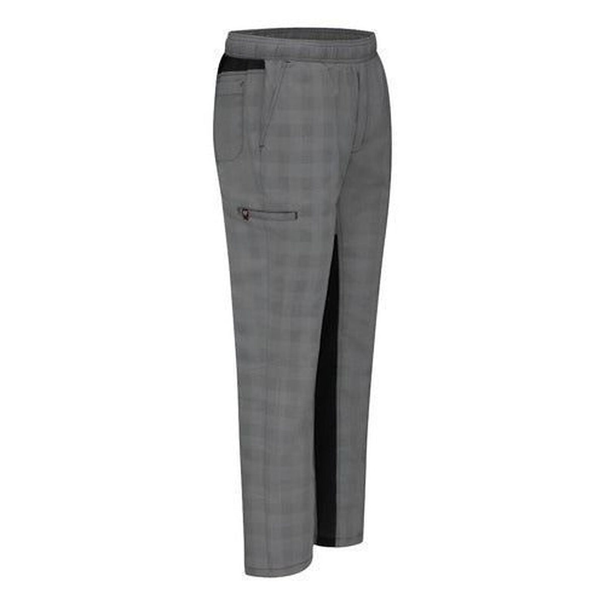 Pantalón de chef Red Kap 0P4M para hombre Cuadros Gris/Negro, perfil derecho de la prenda | color:cuadros-gris-negro