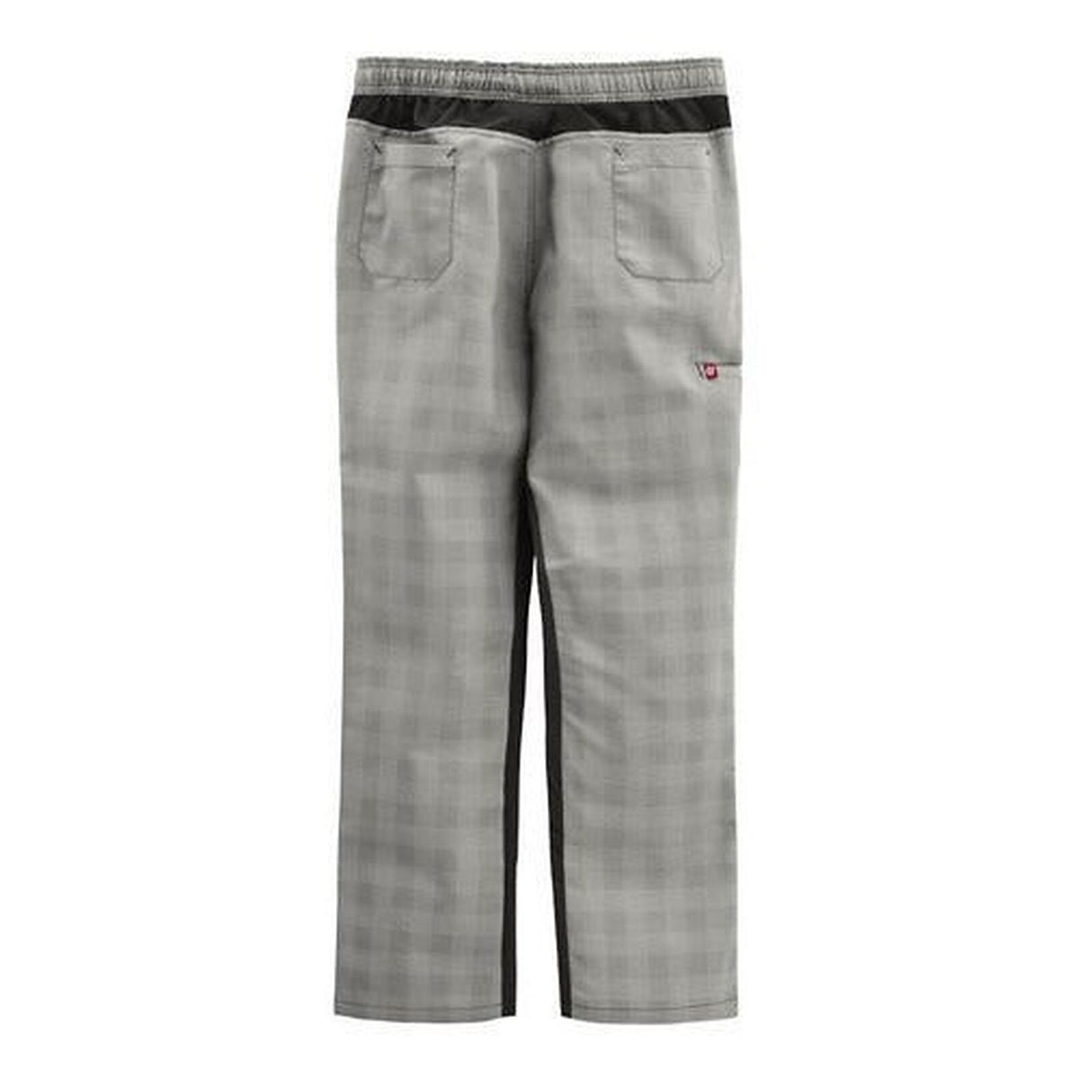 Pantalón de chef Red Kap 0P4M para hombre Cuadros Gris/Negro, vista posterior de la prenda | color:cuadros-gris-negro