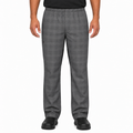 Pantalón de chef Red Kap 0P4M para hombre Cuadros Gris/Negro, vista frontal en modelo de talla regular | color:cuadros-gris-negro