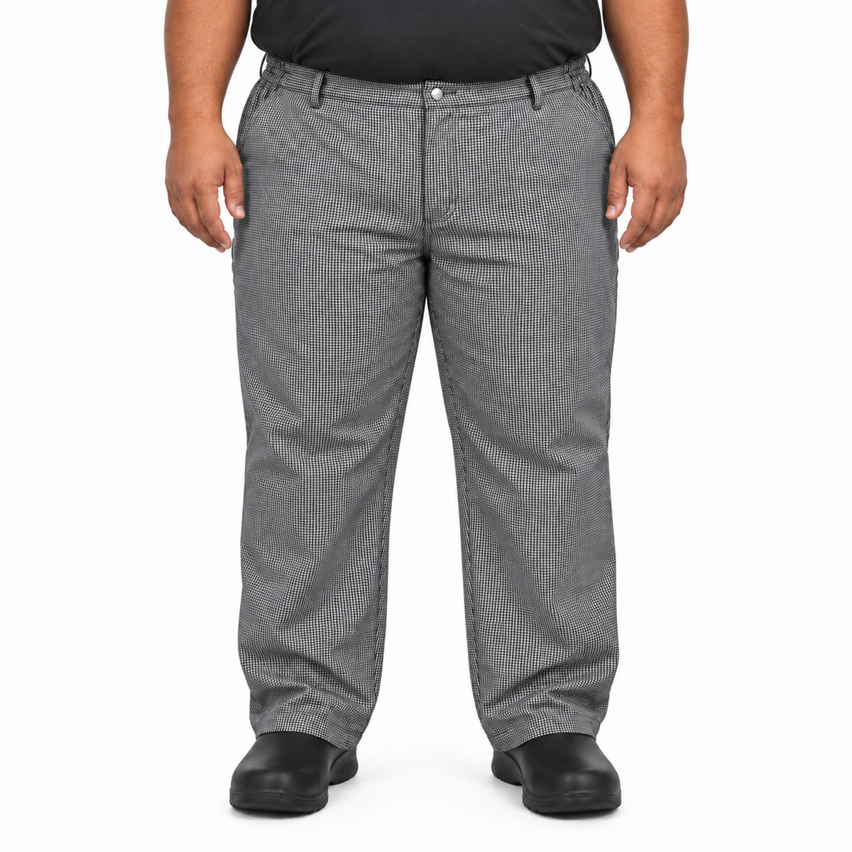 Pantalón chef Red Kap 2020 para hombre Mascota, vista frontal en modelo talla extra | color:mascota