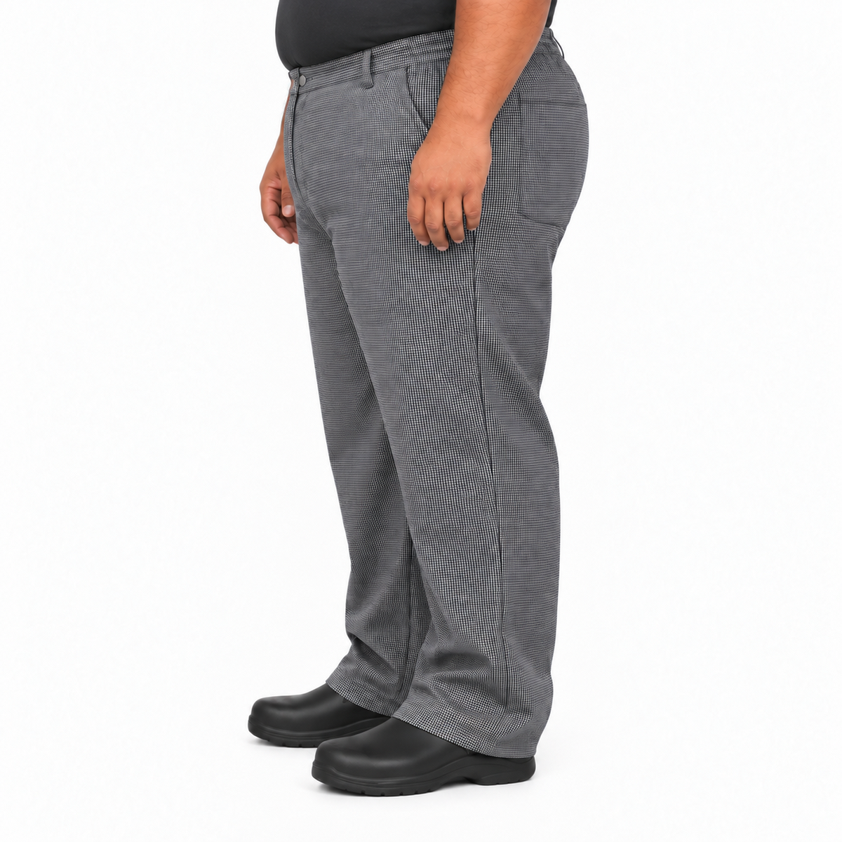 Pantalón chef Red Kap 2020 para hombre Mascota, perfil izquierdo en modelo talla extra | color:mascota
