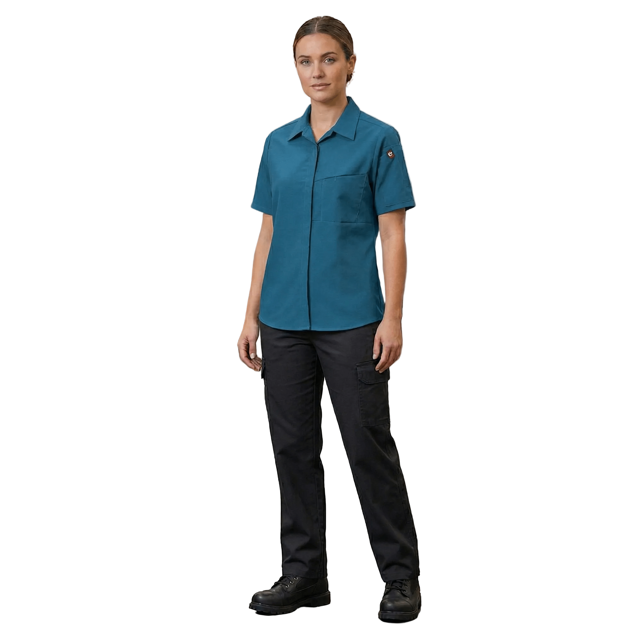 Red Kap 501W Blusa Cocina de Mujer Manga Corta Malla Repelente Aceite - Garufa Jeans