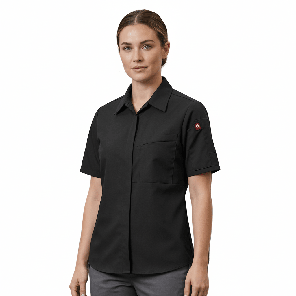 Red Kap 501W Blusa Cocina de Mujer Manga Corta Malla Repelente Aceite - Garufa Jeans