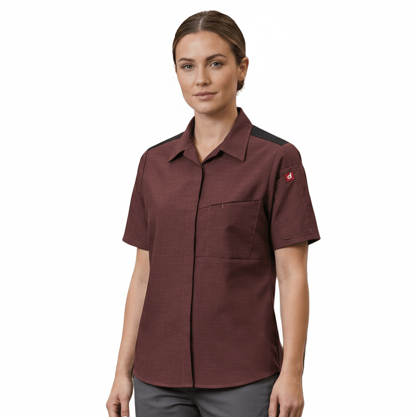 Red Kap 501W Blusa Cocina de Mujer Manga Corta Malla Repelente Aceite - Garufa Jeans
