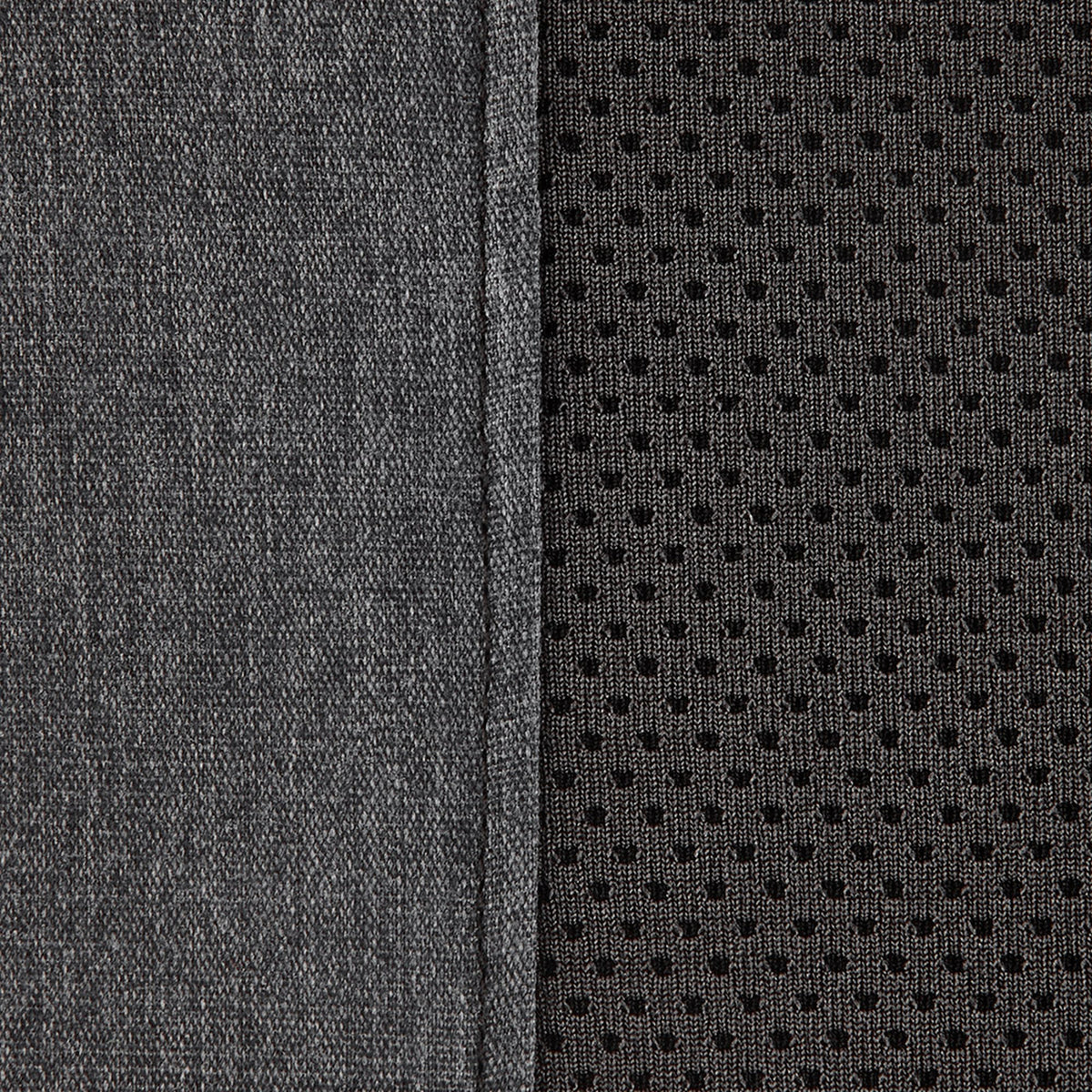 Camisa de cocina Red Kap 502M para hombre gris Oxford, detalle de tela y panel de malla | color:gris-oxford