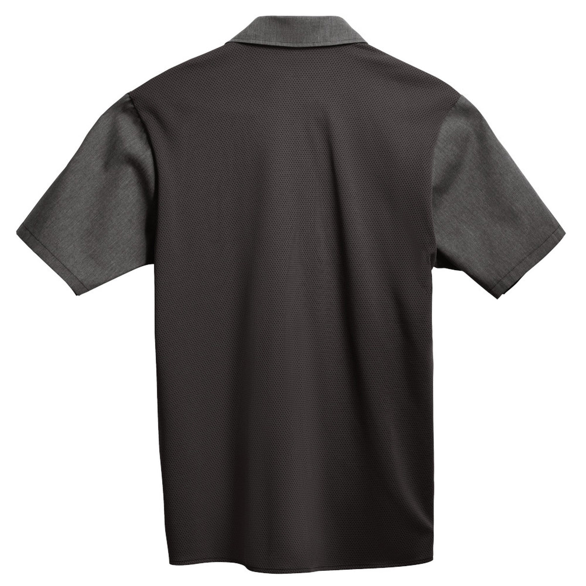Camisa de cocina Red Kap 502M para hombre gris Oxford, vista posterior secundaria de la prenda | color:gris-oxford