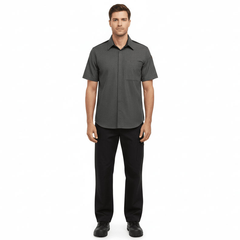 Red Kap 502m Camisa Cocina Manga Corta Repelente Aceite - Garufa Jeans