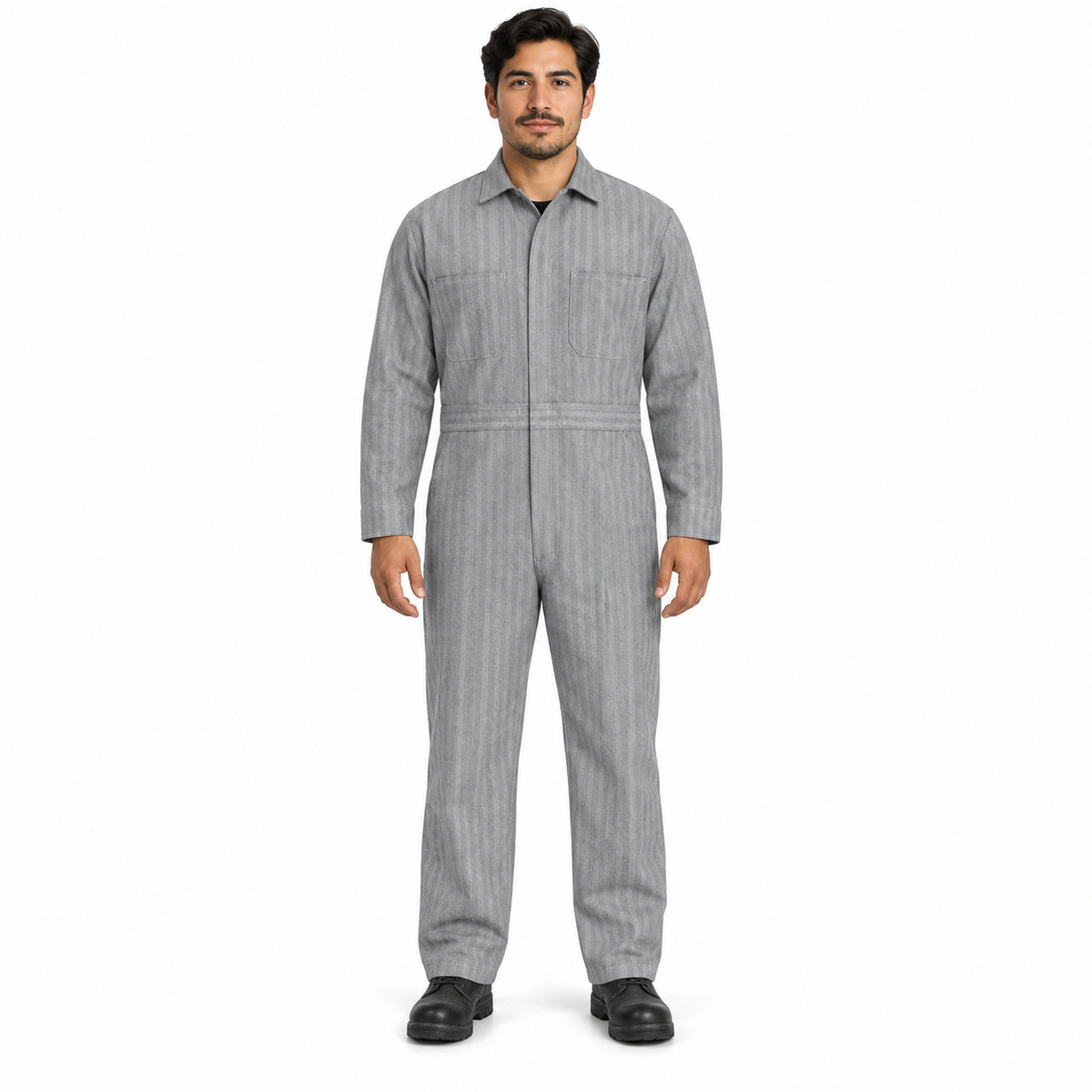 Overol Red Kap CC14 para hombre Gris, vista frontal con modelo | color:gris