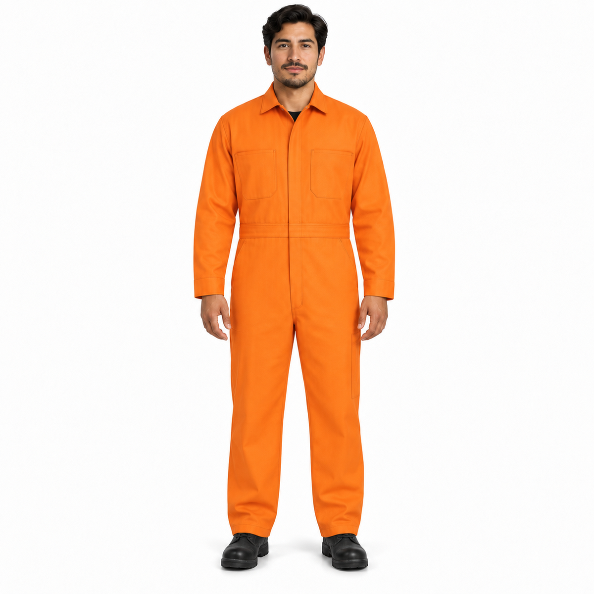Overol Red Kap CC14 para hombre Naranja, vista frontal con modelo | color:naranja