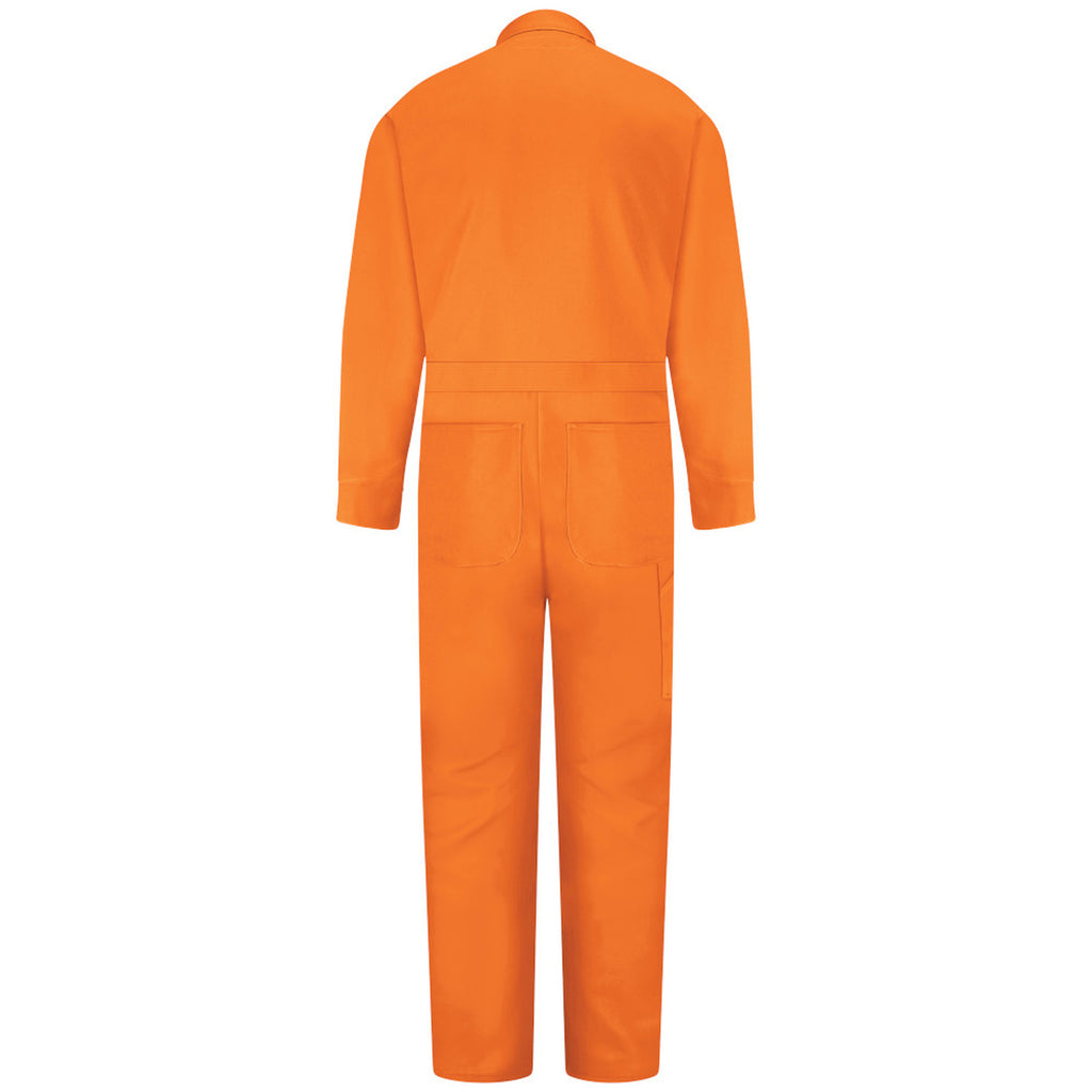 Overol Red Kap CC14 para hombre Naranja, prenda sola vista posterior