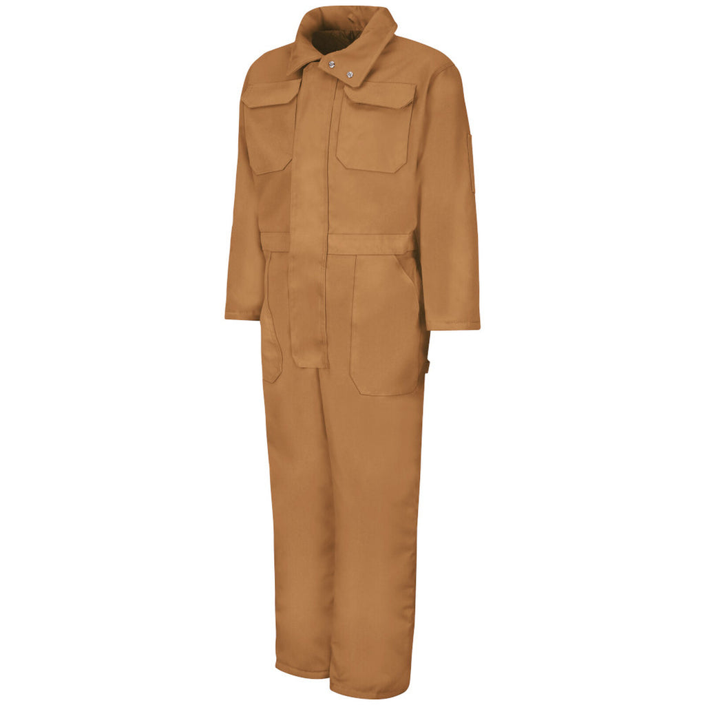 Overol térmico Red Kap CD32 Brown Duck, prenda sola vista frontal