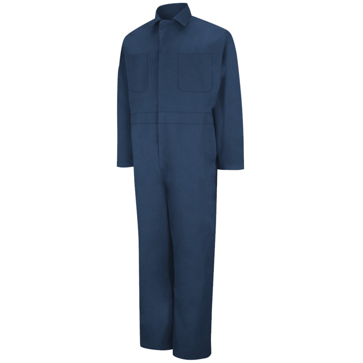 Overol de gabardina Red Kap CT10 azul marino, prenda sola vista frontal | color:azul-marino