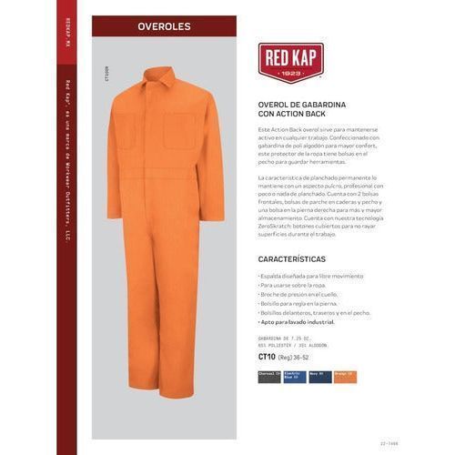 Red Kap Ct10 Overol Trabajo Manga Larga Mecánico Industrial - Garufa Jeans