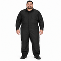 Overol Red Kap CY34 OilBlok para hombre talla 3XL negro con gris Oxford, vista frontal con modelo | color:negro-gris-oxford