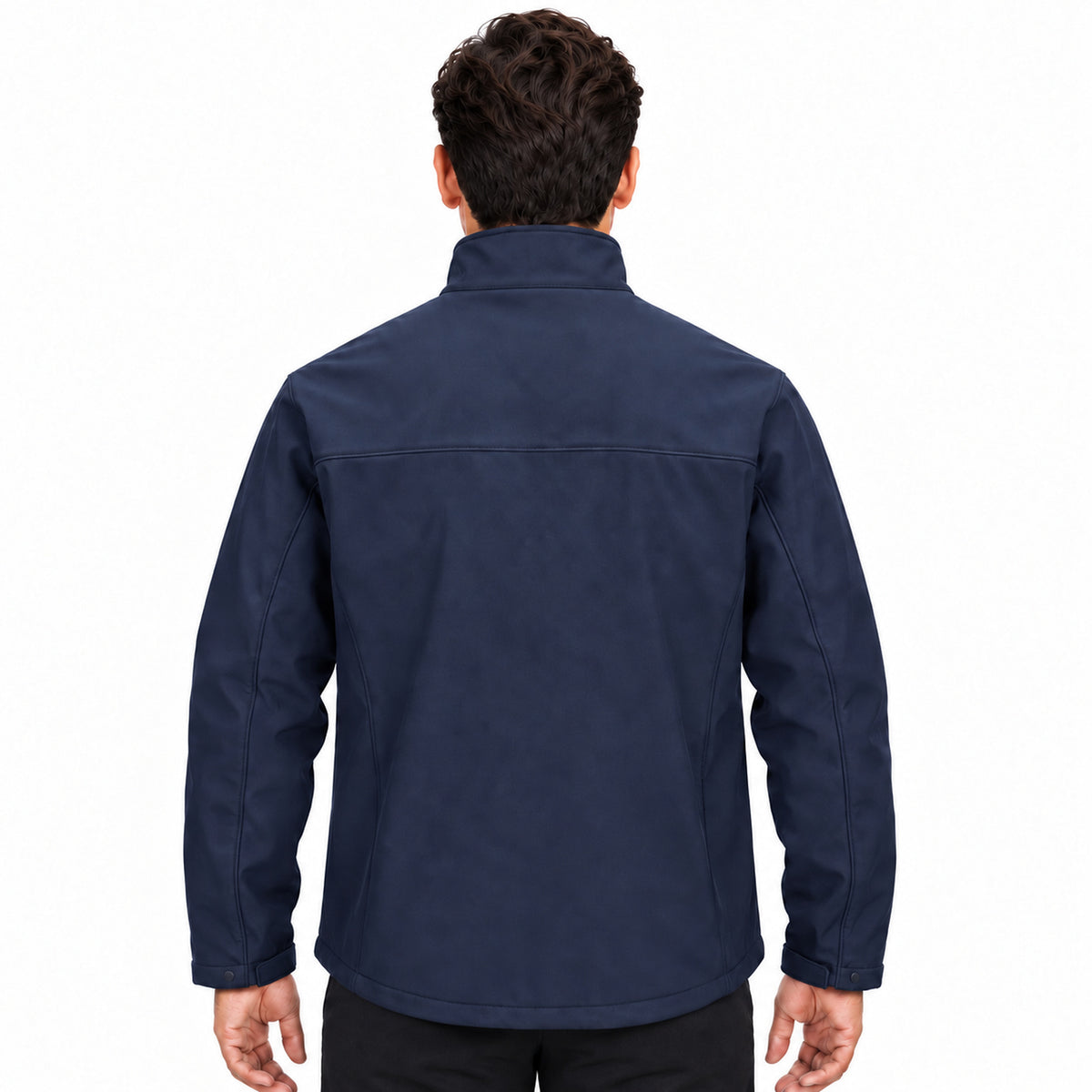 Red Kap JP68 chamarra softshell para hombre color azul marino, vista posterior con modelo | color:azul-marino