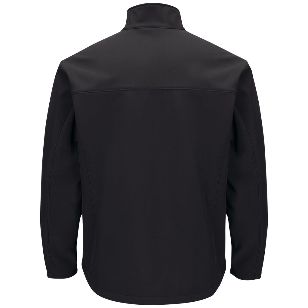 Chamarra softshell Red Kap JP68 para hombre talla extra negra, vista posterior de la prenda