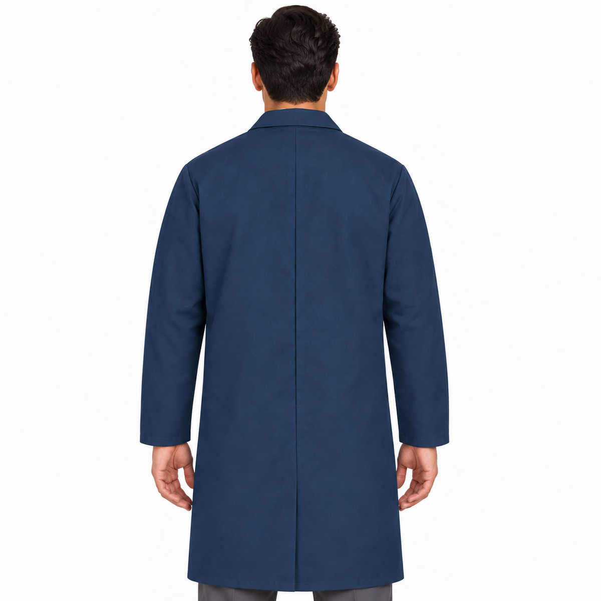 Bata industrial Red Kap KT30 para hombre azul marino, vista posterior con modelo | color:azul-marino