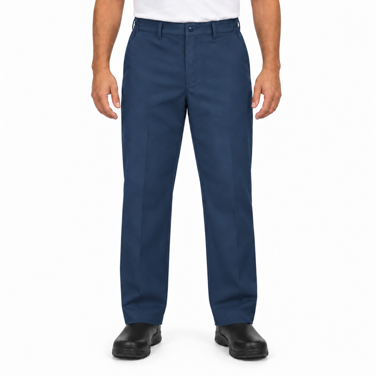Red Kap PC20 pantalón de trabajo para hombre en Azul Marino, modelo, vista frontal | color:azul-marino