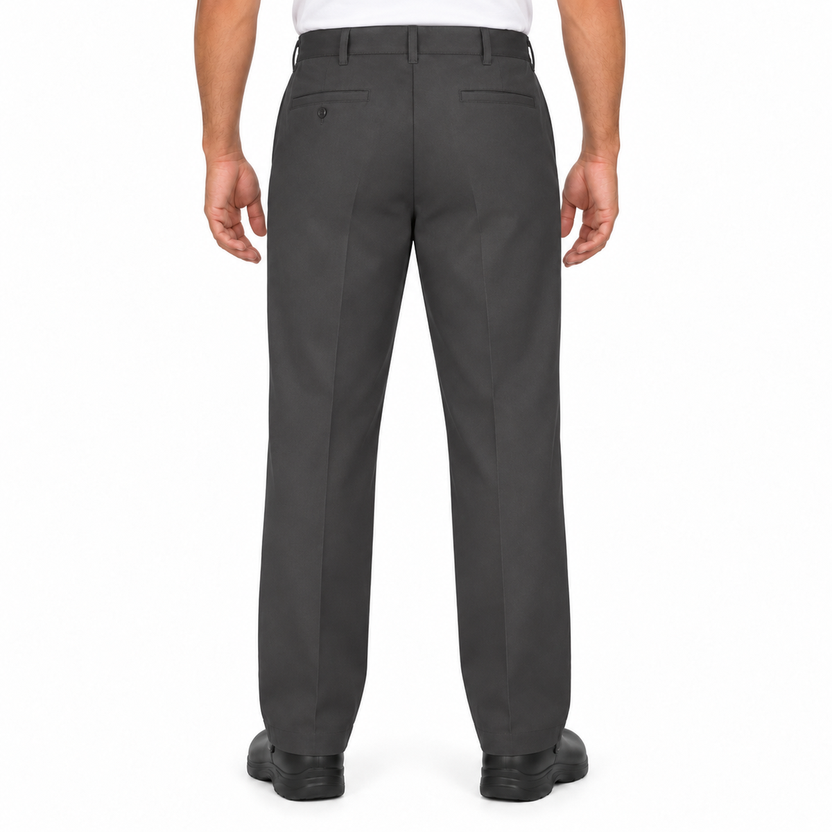 Red Kap PC20 pantalón de trabajo para hombre en Gris Oxford, modelo, vista posterior | color:gris-oxford
