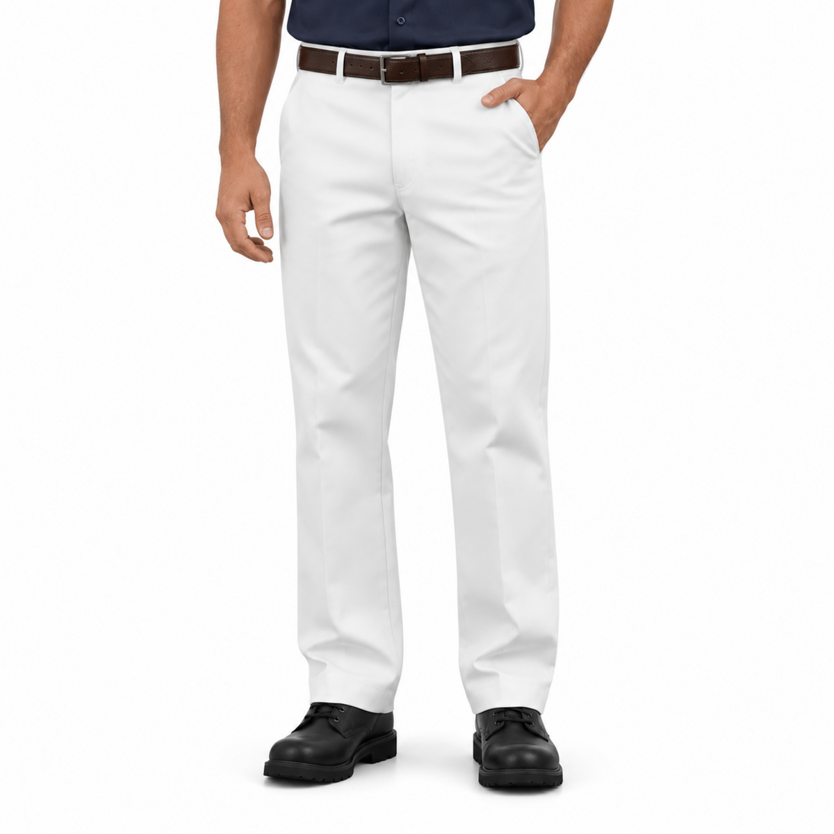 Red Kap PT20 pantalón de trabajo para hombre Blanco, vista frontal | color:blanco