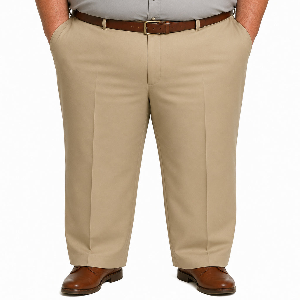 Pantalón industrial Red Kap PT20 para hombre en tallas extras, vista frontal, color Khaki