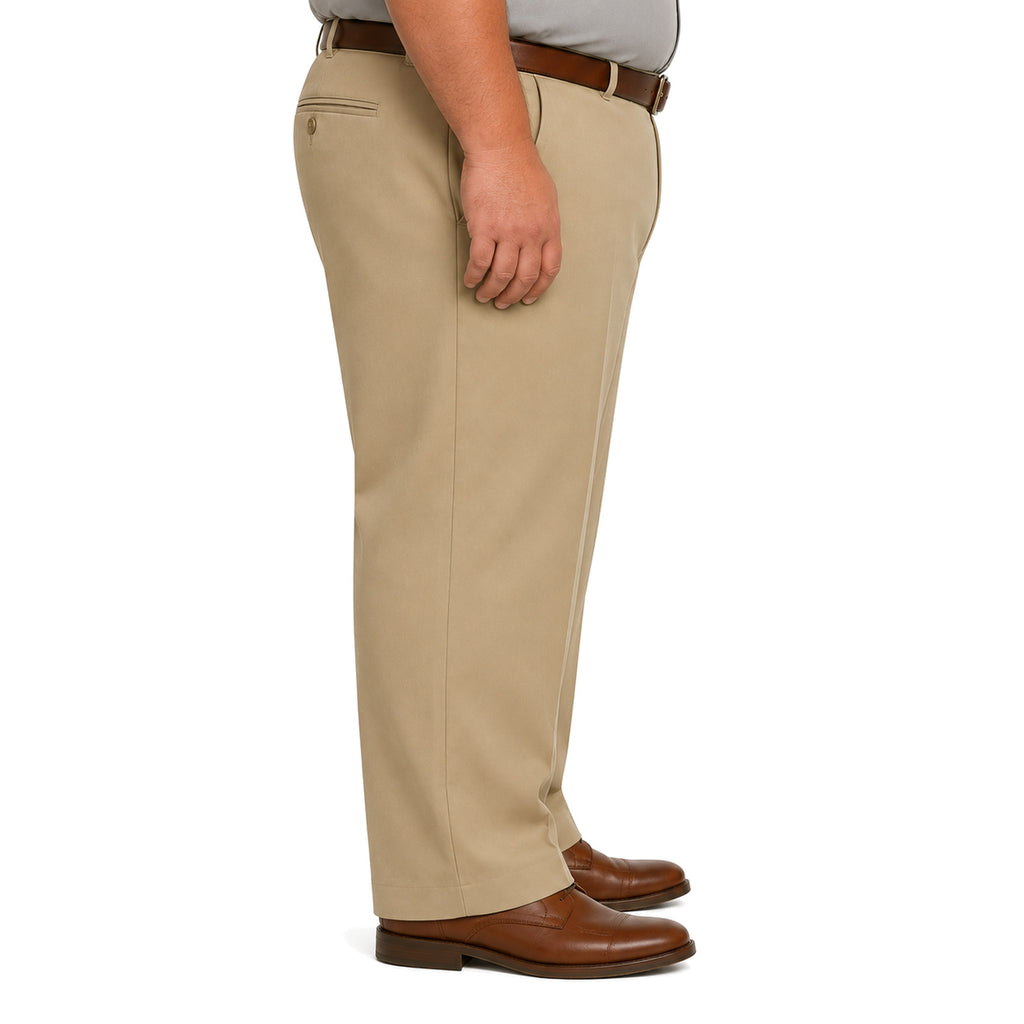 Pantalón industrial Red Kap PT20 para hombre en tallas extras, perfil derecho, color Khaki