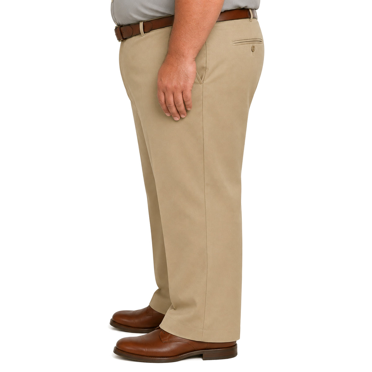 Pantalón industrial Red Kap PT20 para hombre en tallas extras, perfil izquierdo, color Khaki | color:khaki