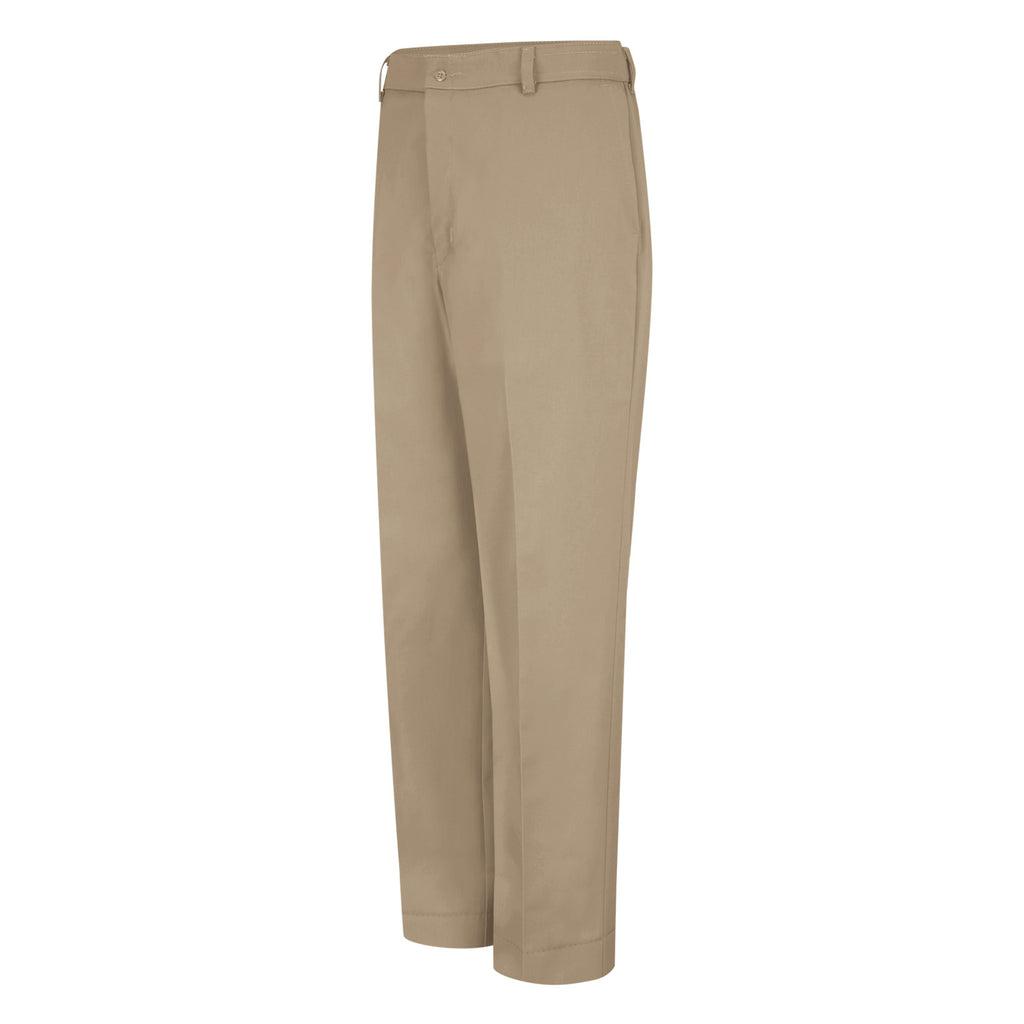 Pantalón industrial Red Kap PT20 para hombre en tallas extras, vista frontal del pantalón, color Khaki