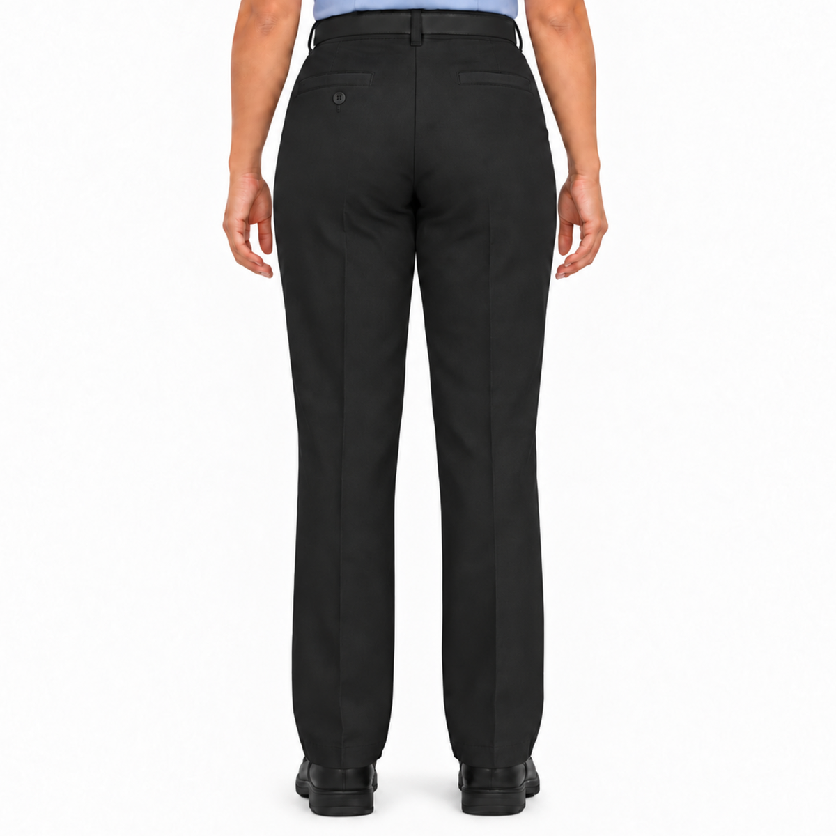 Pantalón industrial de mujer Red Kap PT21 negro, vista posterior con modelo | color:negro