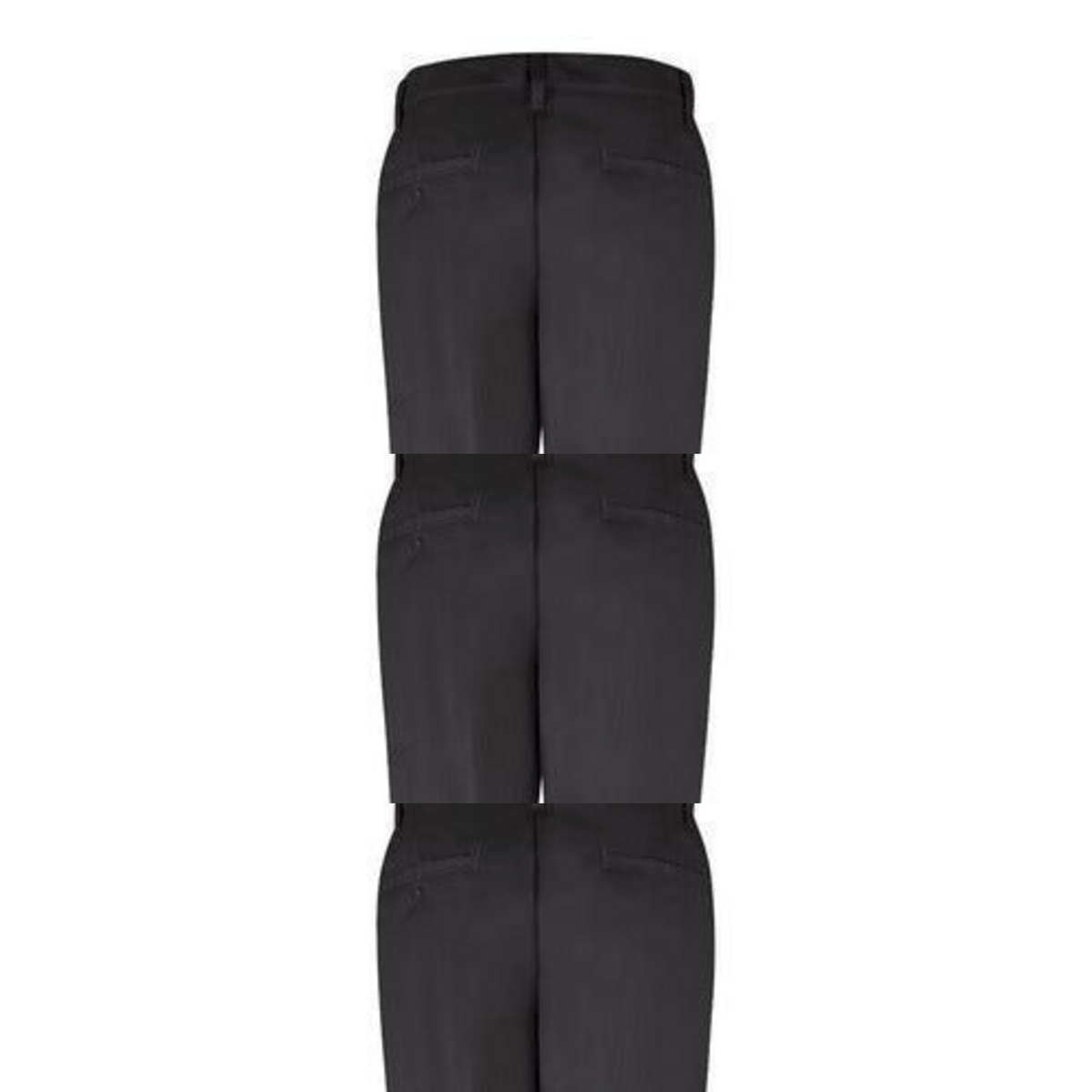 Pantalón industrial de mujer Red Kap PT21 negro, prenda sola de espalda | color:negro