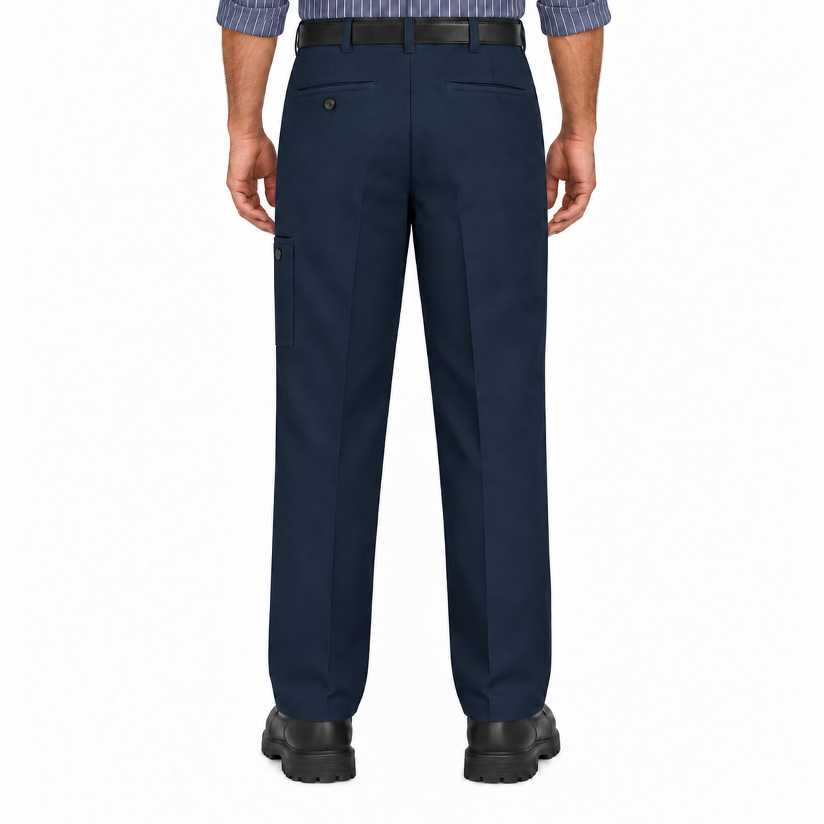 Pantalón de trabajo Red Kap PT2C para hombre azul marino, vista espalda con modelo | color:azul-marino