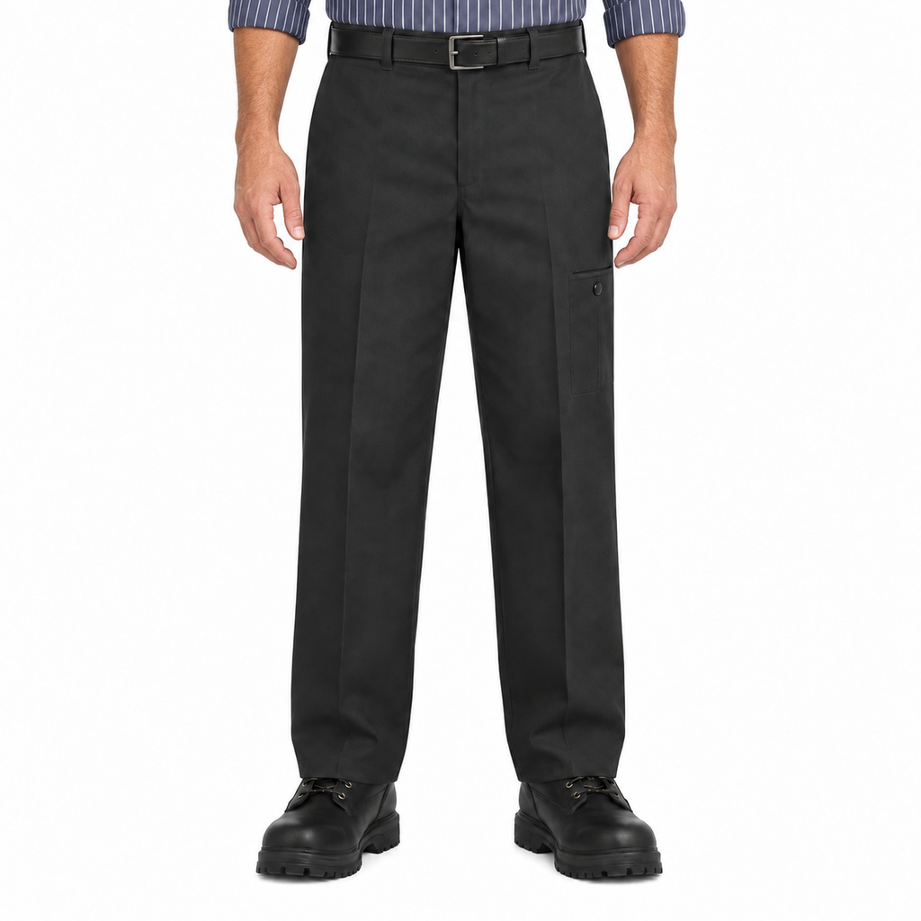 Pantalón de trabajo Red Kap PT2C para hombre negro, vista frontal con modelo