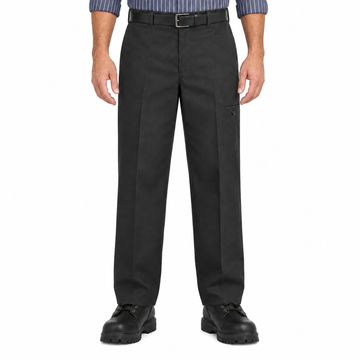 Pantalón de trabajo Red Kap PT2C para hombre negro, vista frontal con modelo | color:negro