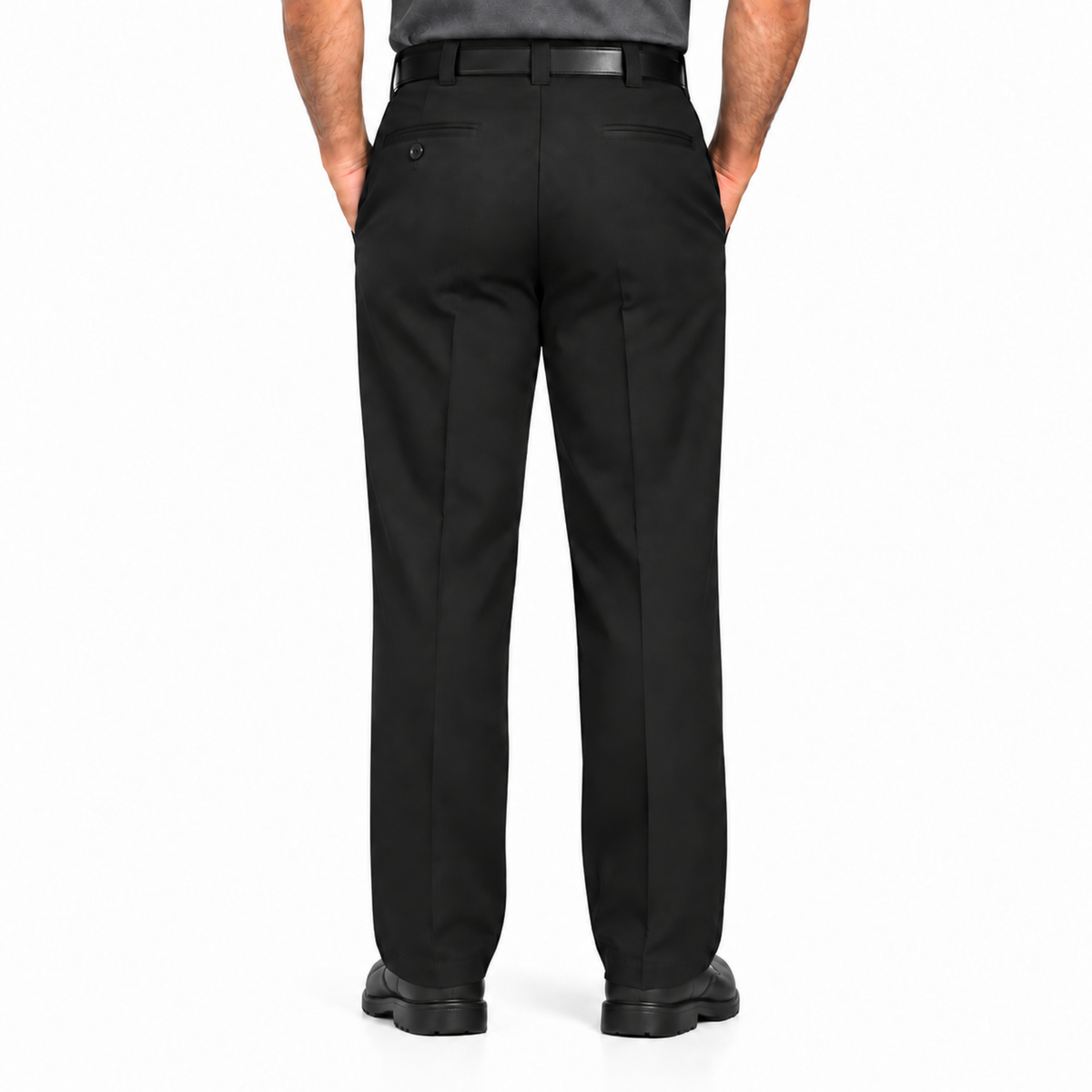 Red Kap PT62 pantalón de trabajo para hombre negro, vista posterior | color:negro
