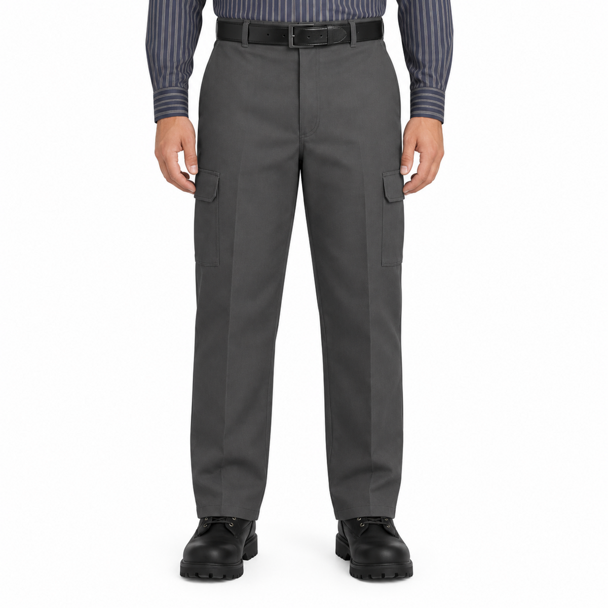 Pantalón cargo industrial Red Kap PT88 para hombre gris Oxford, vista frontal | color:gris-oxford