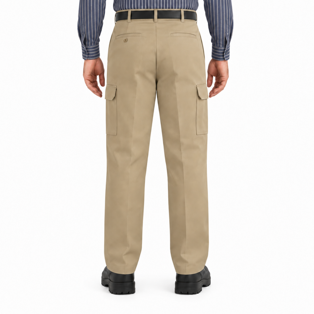Pantalón cargo industrial Red Kap PT88 para hombre khaki, vista posterior