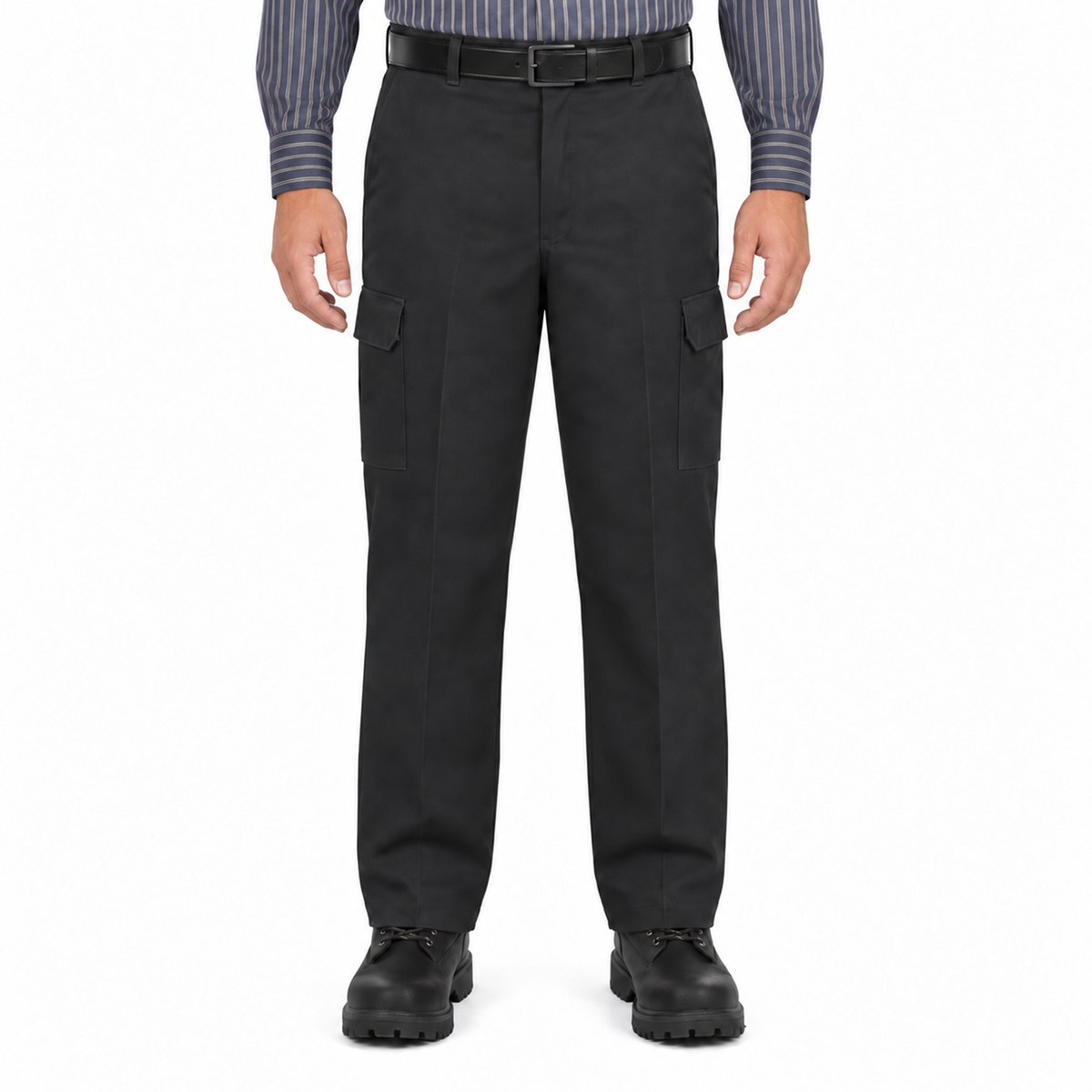 Pantalón cargo industrial Red Kap PT88 para hombre negro, vista frontal | color:negro