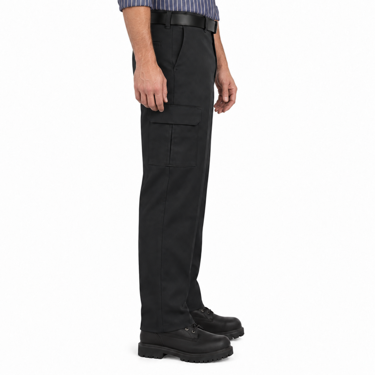 Pantalón cargo industrial Red Kap PT88 para hombre negro, perfil derecho | color:negro