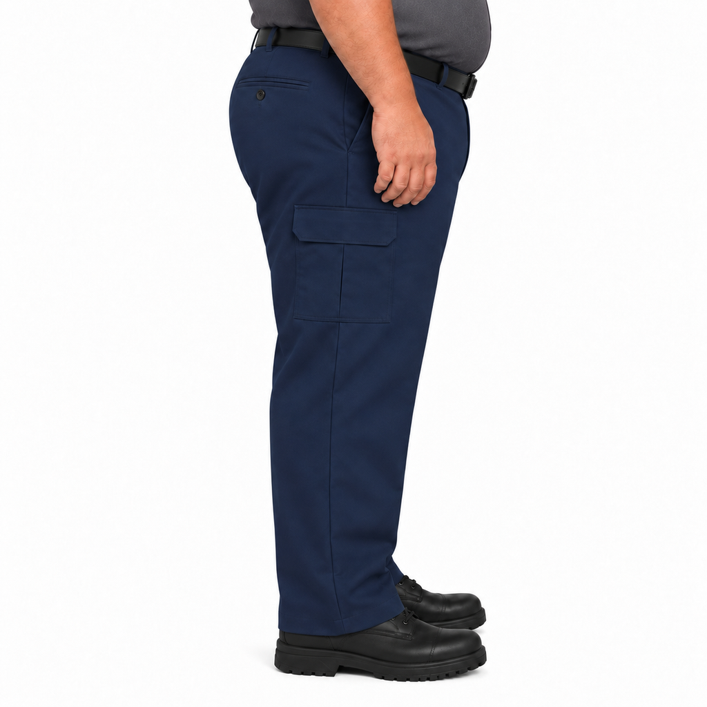 Red Kap PT88 pantalón cargo para hombre tallas extra 46–50 color Azul marino, vista perfil derecho