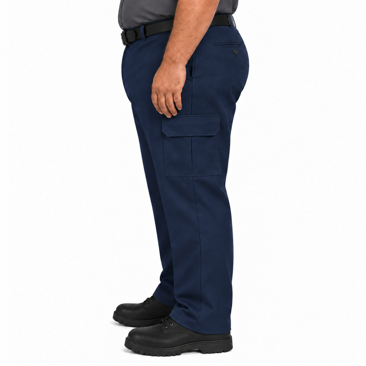 Red Kap PT88 pantalón cargo para hombre tallas extra 46–50 color Azul marino, vista perfil izquierdo | color:azul-marino