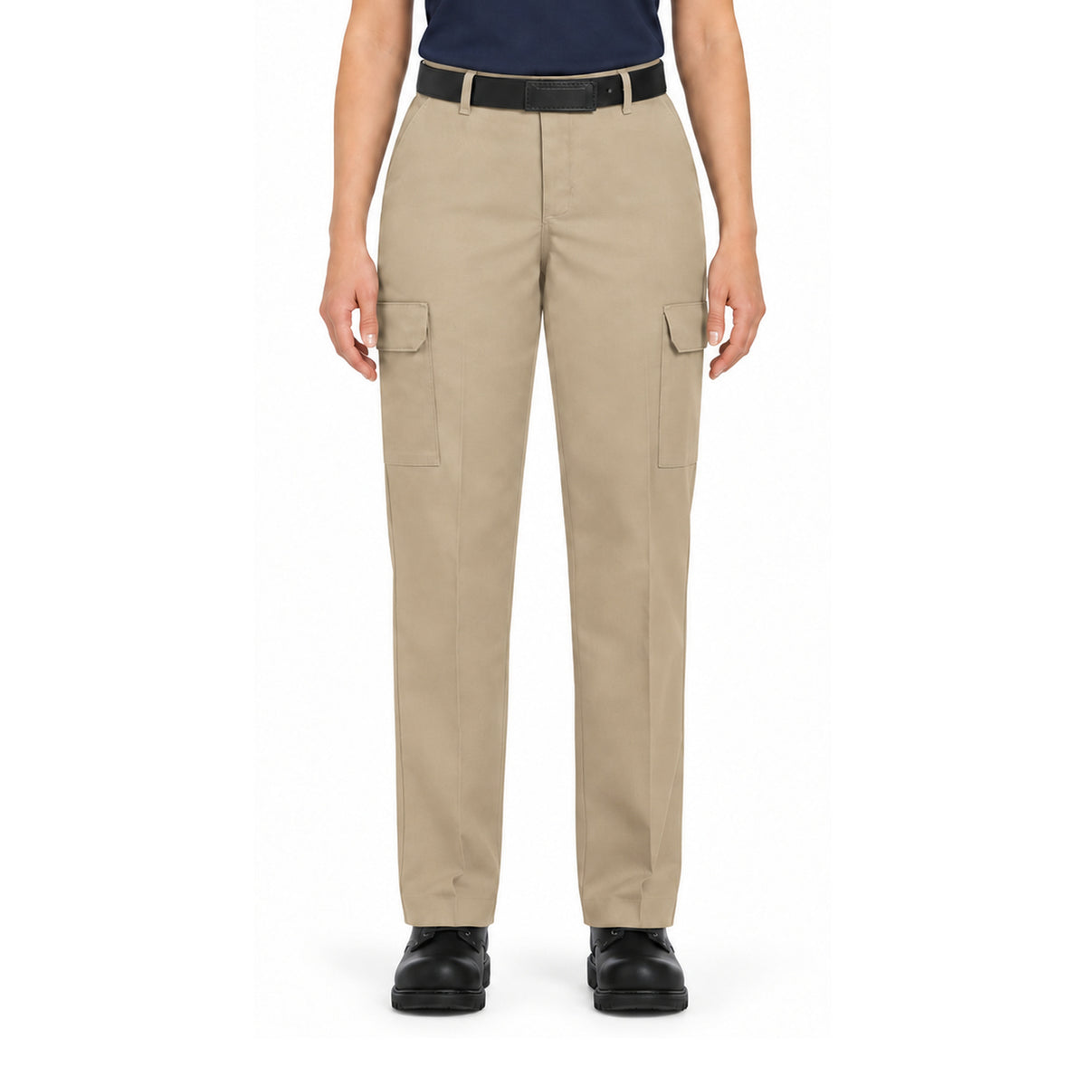 Red Kap PT89 pantalón cargo industrial para mujer, vista frontal | color:khaki