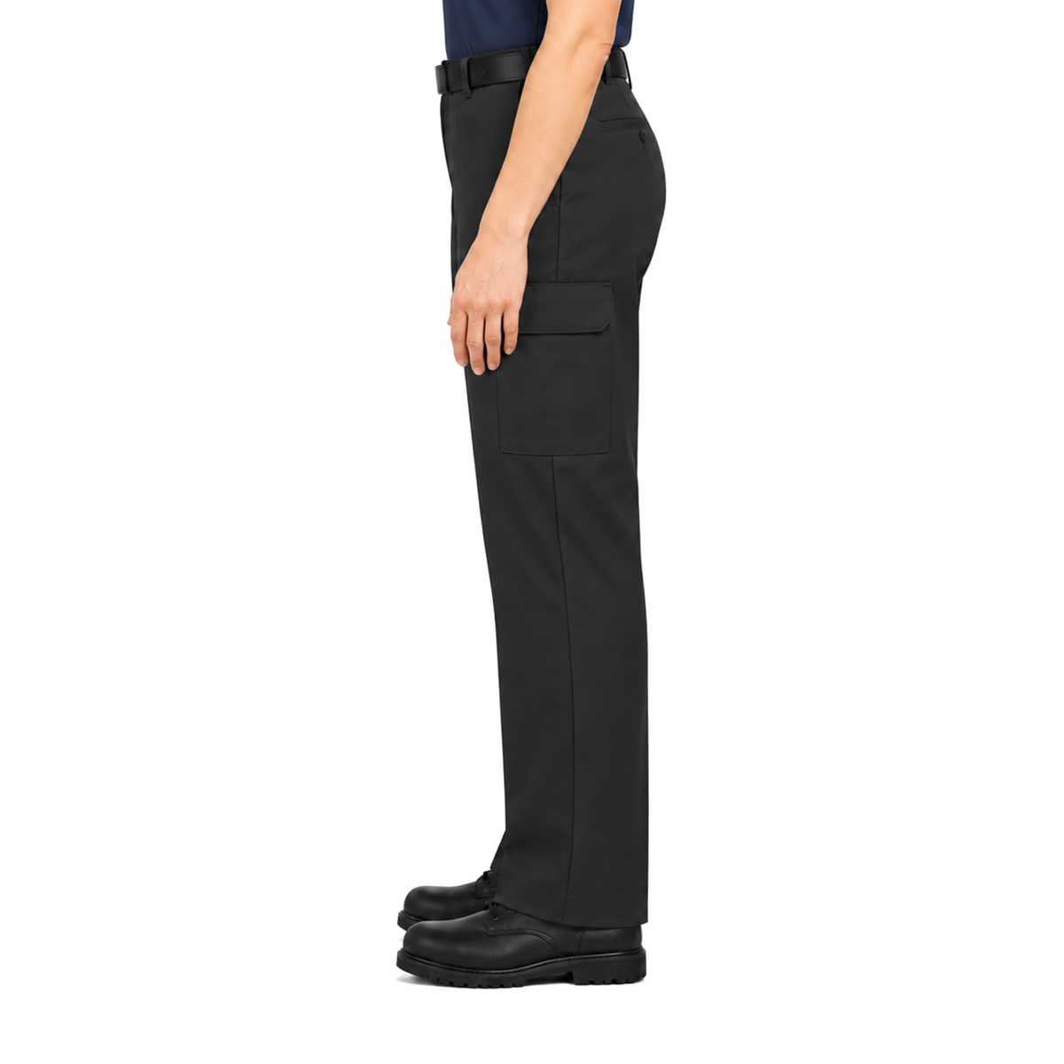 Red Kap PT89 pantalón cargo industrial para mujer, perfil izquierdo | color:negro