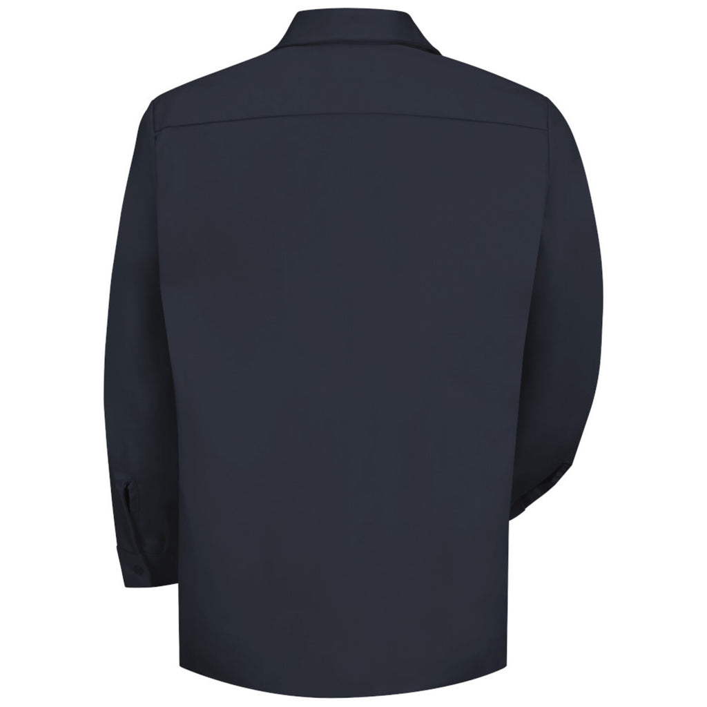 Camisa Red Kap SC30 para hombre azul marino oscuro, vista posterior de producto