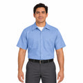 Camisa de trabajo Red Kap SC40 para hombre azul cielo, vista frontal fajada | color:azul-cielo
