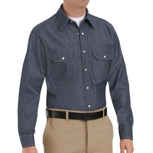 Red Kap Sd78 Camisa Camisola Mezclilla Durable Resistente - Garufa Jeans