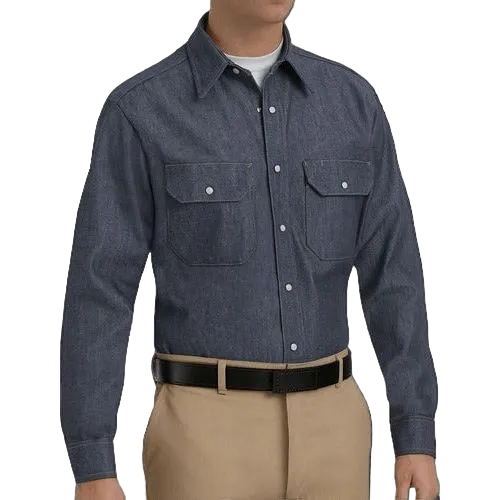 Red Kap Sd78 Camisa Camisola Mezclilla Durable Tallas Extras - Garufa Jeans