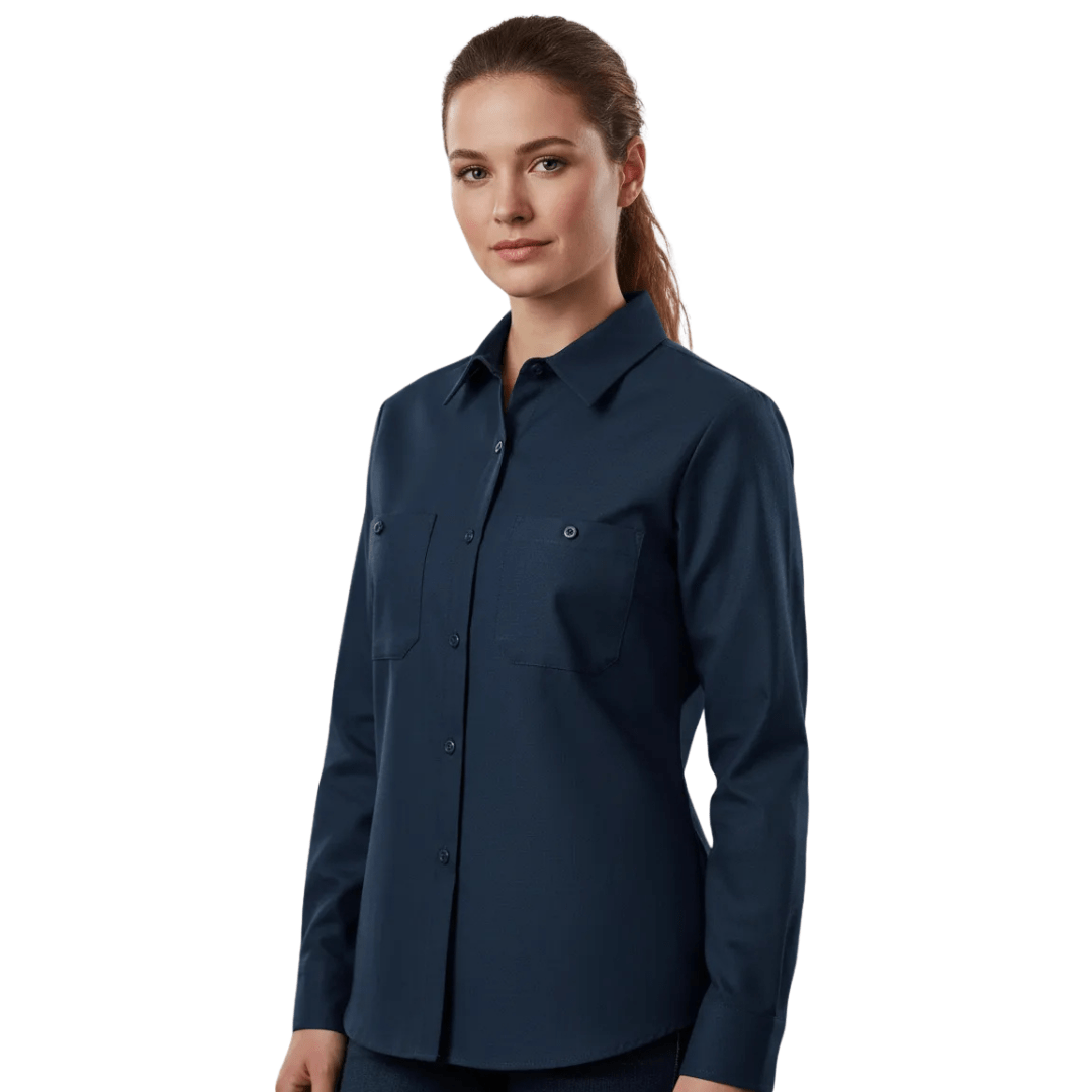 Red Kap Sp13 Blusa Mujer Camisola Trabajo Ligera Manga Larga - Garufa Jeans